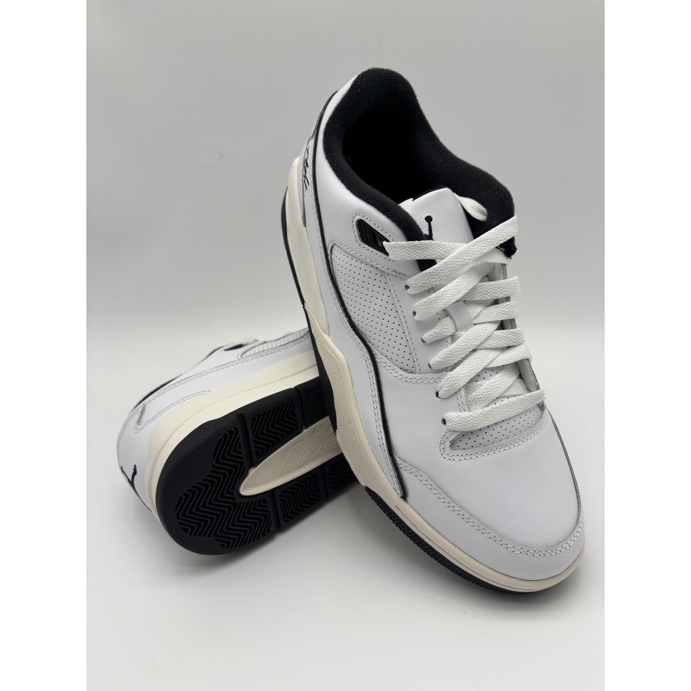 Nike Jordan Flight Court Mens Sneakers White Black Low Retro Y2K Style Size 10
